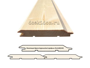 Имитация бруса карельский профиль 21х146(132)х3000 мм